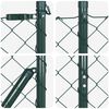 vidaXL Zaunpfosten Gr&uuml;n 25 x 1,4 m (60 x 60 mm Gitter) Stahl und PVC