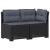 vidaXL 2-Sitzer Garten-Sofa mit Kissen Rattan-Look PP Anthrazit