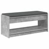 vidaXL Flurbank mit Kissen mit Regal Beton Grau 103 x 38 x 45 cm