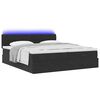 vidaXL Ottoman-Bett mit Matratzen & LEDs Schwarz 180x200 cm Samt