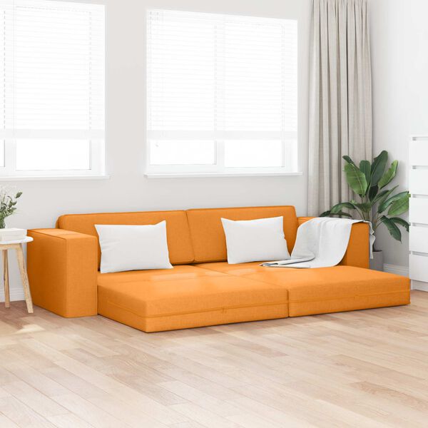 vidaXL Schlafsofa 200cm Dunkelgelb Stoff