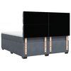 vidaXL Boxspringbett mit Matratze Dunkelgrau 180x200 cm Samt