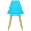 vidaXL Esszimmerst&uuml;hle 6 Stk. Blau Kunststoff