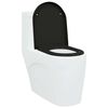 vidaXL Toilettensitz Schwarz 46,2 x 36 x 4,3 cm Duroplast