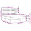 vidaXL Ottoman-Bett mit Matratzen Dunkelblau 160x200 cm Samt