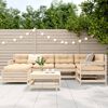 vidaXL 7-tlg. Garten-Sofagarnitur Massivholz Kiefer
