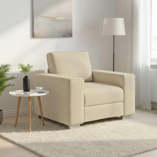 vidaXL Sofa Creme 100 x 80 x 82 cm Stoff