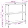 vidaXL Konsolentisch Artisan-Eiche 75 x 22,5 x 75 cm Holzwerkstoff