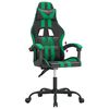 vidaXL Gaming-Stuhl Schwarz und Gr&uuml;n Kunstleder
