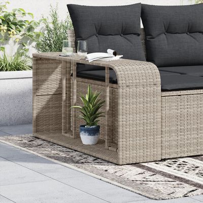 vidaXL Outdoor-Rgale 2 Stk. Hellgrau Poly Rattan