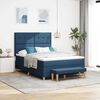 vidaXL Boxspringbett mit Matratze mit Kopfteil Blau 140 x 200 cm Stoff