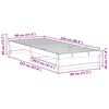 vidaXL Bettrahmen Braun 80 x 220 cm Massives Kiefernholz