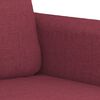 vidaXL 4-tlg. Sofagarnitur mit Kissen Weinrot Stoff
