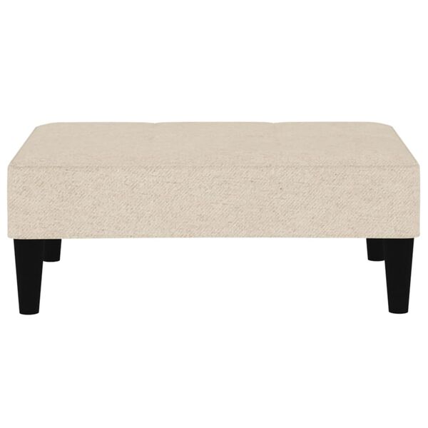 vidaXL Hocker Creme Mikrofasergewebe