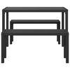 vidaXL Garten Essgruppe 3 pcs Anthrazit Stahl