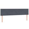 vidaXL Boxspringbett mit Matratze Dunkelgrau 180x210 cm Samt