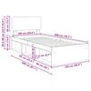 vidaXL Bettrahmen Sonoma 100 x 200 cm Massives Kiefernholz