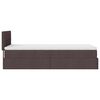 vidaXL Ottoman-Bett mit Matratze Dunkelbraun 90x190 cm Stoff