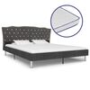 vidaXL Bett mit Memory-Schaum-Matratze Dunkelgrau Stoff 180&times;200 cm
