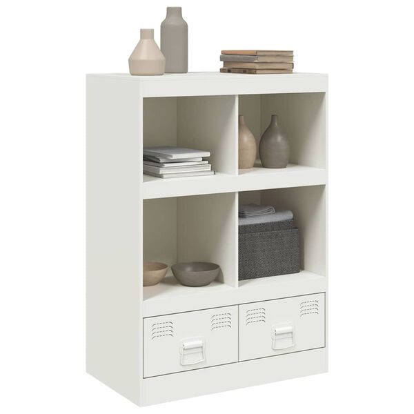 vidaXL Highboard Wei&szlig; 67x39x95 cm Stahl