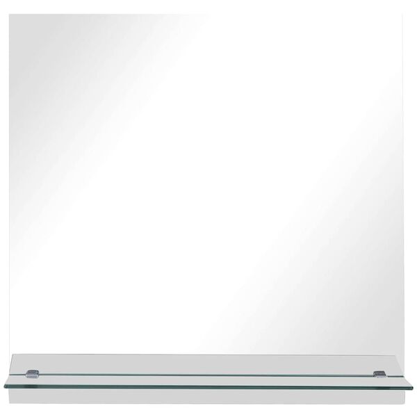 vidaXL Wandspiegel mit Regal 30&times;30 cm Hartglas