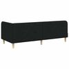 vidaXL Eckbettgestell mit Matratze Schwarz 80 x 200 cm Stoff