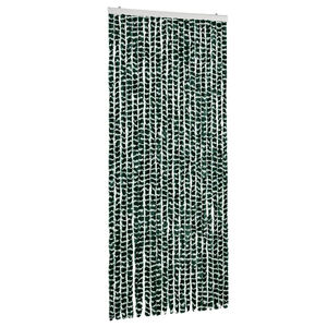 vidaXL Insektenschutz-Vorhang Gr&uuml;n und Wei&szlig; 90x220 cm Chenille