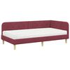 vidaXL Eckbettgestell Weinrot 90 x 190 cm Stoff