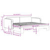 vidaXL Tagesbett Ausziehbar mit Matratzen Dunkelgrau 90x190 cm Stoff