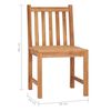 vidaXL 7-tlg. Garten-Essgruppe Massivholz Teak
