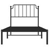 vidaXL Bettgestell mit Kopfteil Metall Schwarz 90x200 cm
