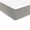 vidaXL Boxspringbett mit Matratze Hellgrau 80x200 cm Samt