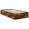 vidaXL Bettrahmen Ger&auml;ucherte Eiche 100 x 200 cm Ingenieurs Holz