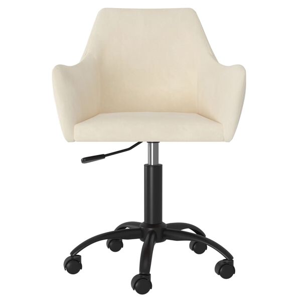 vidaXL Esszimmerst&uuml;hle 4 Stk. Drehbar Creme Samt
