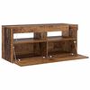 vidaXL TV-Schrank mit LED-Leuchten Altholz-Optik 90x35x40 cm