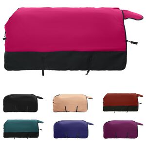 vidaXL Pferdedecke Rosa und Schwarz 105 cm Polyester