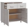 vidaXL Sideboard HAMAR Wei&szlig; 79x40x80 cm Massivholz Kiefer