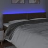 vidaXL LED Kopfteil Dunkelbraun 200x5x78/88 cm Stoff