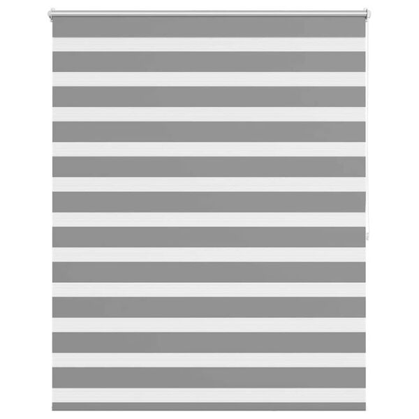 vidaXL Zebra-Rollo 140,9 x 175 cm, Stoffbreite 136,7 cm, grau
