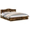 vidaXL Aufbewahrungsbett Ger&auml;ucherte Eiche 200 x 200 cm Holzwerkstoff