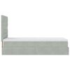 vidaXL Ottoman-Bett mit Matratzen & LEDs Hellgrau 100x200 cm Samt