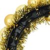vidaXL Weihnachtsballkr&auml;nze 2 pcs Gold 33 x 33 x 7 cm Polystyrol