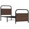 vidaXL Bettgestell ohne Matratze 75x190 cm Braun Eichen-Optik
