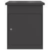 vidaXL Paketdrop-Box mit Speicher Schwarz 47,5 x 38 x 59 cm Stahl