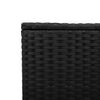 vidaXL Gartentisch mit Glasplatte Schwarz 55 x 55 x 37 cm Poly Rattan