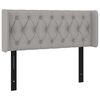 vidaXL LED-Kopfteil Hellgrau 103x16x78/88 cm Stoff