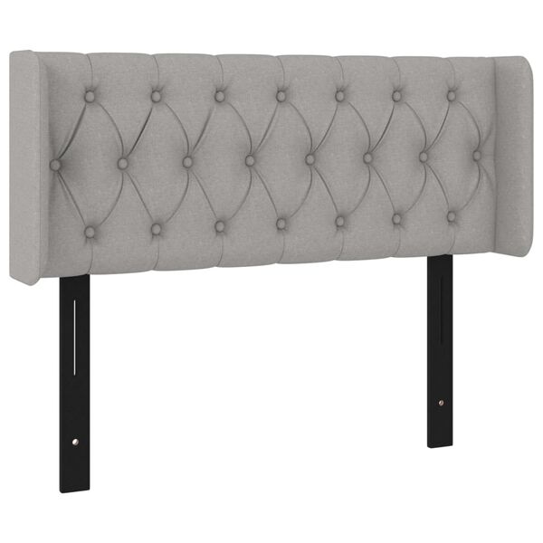 vidaXL LED-Kopfteil Hellgrau 103x16x78/88 cm Stoff
