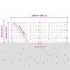 vidaXL Zaun mit Pfosten Gr&uuml;n 0,4 x 25 m Stahl und PVC
