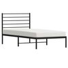 vidaXL Bettgestell mit Kopfteil Metall Schwarz 90x200 cm