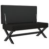 vidaXL Hocker mit Stauraum Schwarz 110x45x49 cm Samt